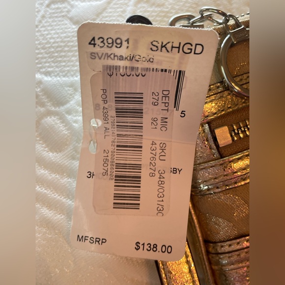 Coach Poppy NWT Bag Gold Metallic Lurex Crossbody Y2K Coach Poppy - Picture 5 of 17